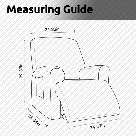 KEKUOU Recliner Chair Covers Lazy Boy Recliner Covers Stretch Couch Cover Slipcovers 1 Piece Furniture Protector with Elastic Bottom for Dog,Kids.(Recliner, Beige) KEKUOU