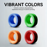 JAYO TPU 3D Printer Filament Bundle, 95A Flexible Soft TPU Filament 1.75mm, 250g Spool, 4 Rolls, 1kg in Total, Green+Orange+Red+Blue JAYO