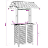 vidaXL Outdoor Bar Table with Roof Pub Table Counter Table High Garden Yard Patio Terrace 113 x 106 x 217 cm Acacia Wood vidaXL