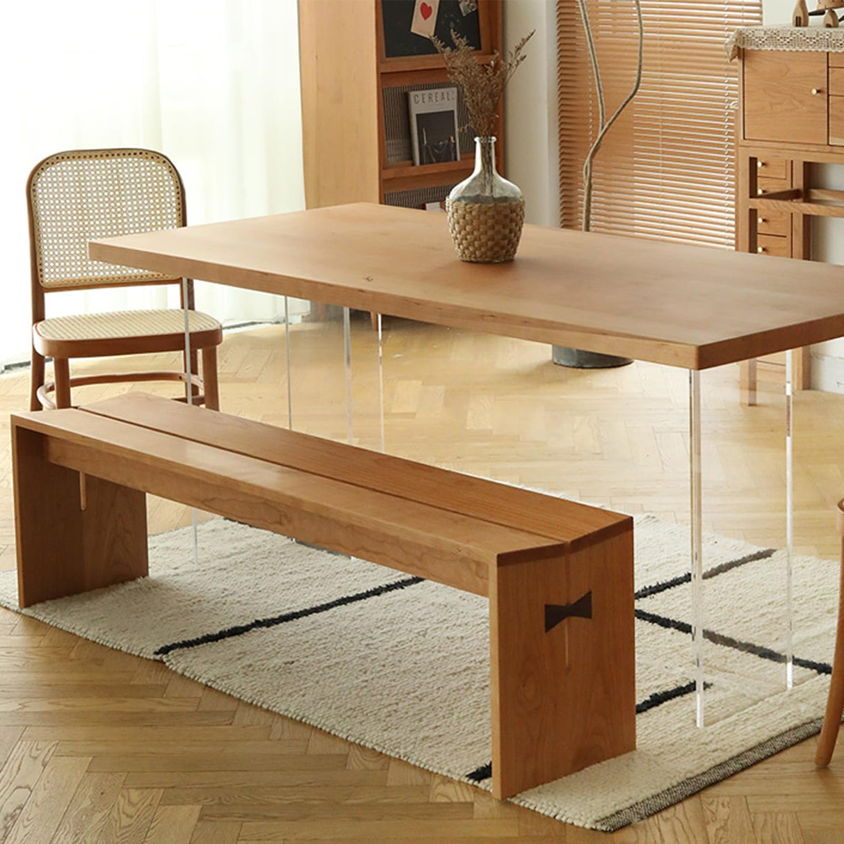 YLLSMGS Outside Bench Front Porch Bench Pine Farmhouse Armless for Kitchen Entry Way Hallway Living Dining Room Window Bedroom(Brown,100 * 32 * 45cm/39 * 13 * 18in) YLLSMGS