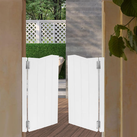 LyeXD 36in Swinging Doors Cafe Doors, Auto Close Swinging Door Arched Top Cafe Door Partition Door with Hinges, Modern Two-Way Double Doors Porch Entrance Swinging Door for Club, Bar (36 * 42 inch) LyeXD
