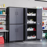 Yizosh Metal Storage Locking Cabinet with 4 Doors and 2 Adjustable Shelves,71" Lockable Garage Tall Steel Cabinet,for Home Office,Living Yizosh
