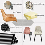 5 Piece Dining Table Set,Kitchen Dining Table Set for 4,Modern Rectangle Wooden Dining Table and Fabric Dining Chairs Set for 4 Ideal for Kitchen Dining Room Hilknen