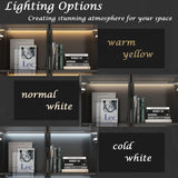 FAMAPY Display Cabinet with 2 Glass Doors and Lights, Display Case Cabinet with 4-Tier Storage Shelves and 2 Drawers, Pop-up Design, for Collectibles, Black (31.5”W x 14.2”D x 78.7”H) FAMAPY