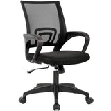 Home Office Chair Ergonomic Desk Chair Mesh Computer Chair with Lumbar Support Armrest Executive Rolling Swivel Adjustable Mid Back Task Chair for Women Adults, Black BestOffice