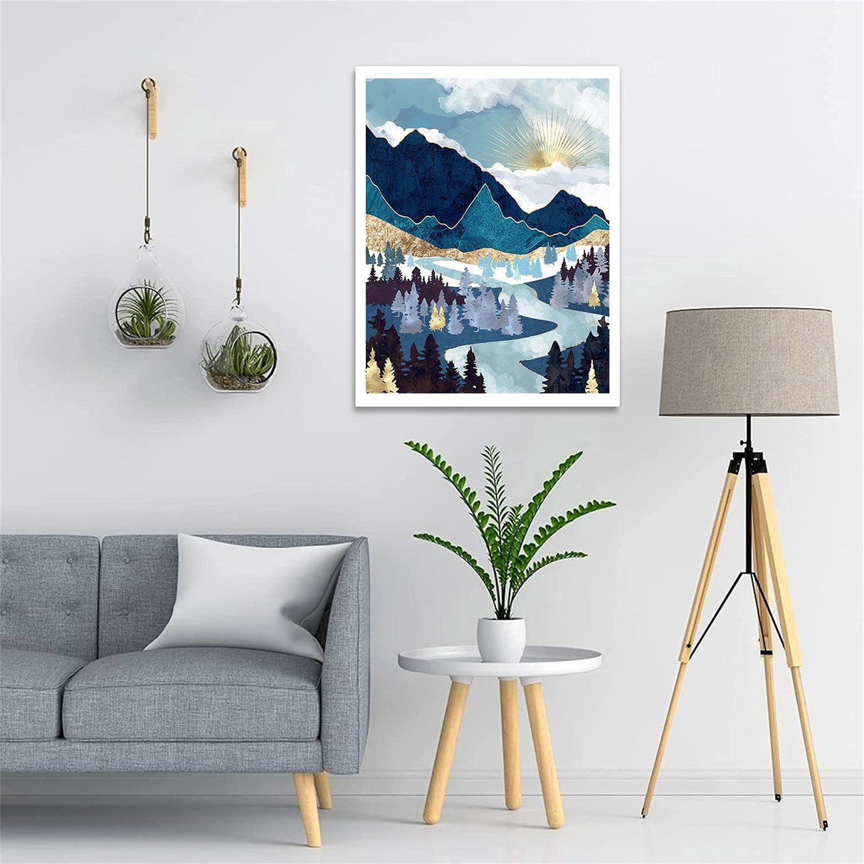 Hestarcul Diamond Painting Kit,Diamond Art Kits for Adults, Abstract Paint with Diamonds Round for Gift,Wall Decor(12x16) (Mountain Sunrise) Hestarcul