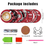 Bartogro 8 Pcs College Football Diamond Art Coasters Kits with Holder, Diamond Painting Coaster Kits DIY Crafts for Adults Diamond Art Painting Kits Supplies for Alabama Gift Bartogro