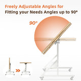 Becko US 2-in-1 Tilting & Rotating Jigsaw Puzzle Table with 4 Colored Drawers & Cover & Flip Top Design, Puzzle Board with Tilt Angle & Height Adjustments, Easy to Move, for 1500 Piece Jigsaw Puzzles Becko US