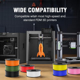 JAYO Rapid PLA 3D Printer Filament Bundle 2KG, High Speed PLA Filament 1.75mm 50mm/s - 600mm/s Print Range, 8 Pack 250g Spool Filament (Black, White, Blue, Red, Pink, Orange, Yellow, Olive Green) JAYO