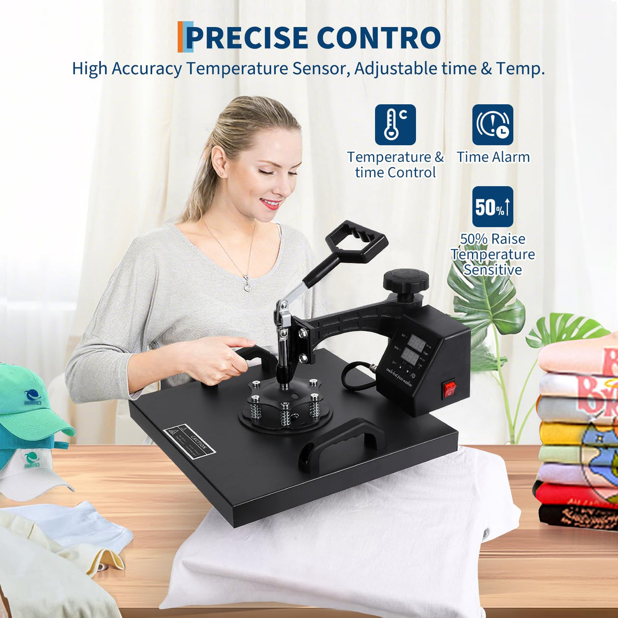 Pro 9 in 1 Heat Press 15x15 Inch 30OZ Tumbler Press, 360-Degree Swing Away Digital Tshirt Press Multifunction Heat Transfer Machine Sublimation for T-Shirt Tumbler Mug Hat Cap Plate PioneerWorks