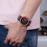 BOBO BIRD Men's Colorful Wooden Watches Analog Quartz Date Display Wood Watch Handmade Luxury Casual Wristwatch with Gifts Box for Men BOBO BIRD