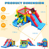 18FT Commercial Bounce House for Kids 5-12 Large,100% PVC Inflatable Bounce House for Adults, Double Slides, Ball Pit, Kids Large Bounce House, Outdoor Indoor Big Adult Bounce House w/Blower 18x15x9FT Relunch