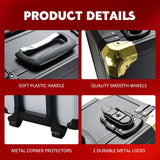 899pcs Home Repair Tool Set Kit for Men, Toolbox Storage Case with 4 Drawers, General Household Tool Kit with Rolling Tool Box, Tool Set Kit for Maintenance, Garden, Homeowner, Handyman -Black Buzleer