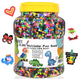 23,000 pcs Fuse Beads Kit for Kids Crafts, 30 Colors Iron Beads Set with 3 Pegboards, 5 Ironing Paper, 10 Patterns, Gifts for Birthday Christmas, Multicolor 5mm Melty Beads Bulk Refill Kit by Inscraft INSCRAFT