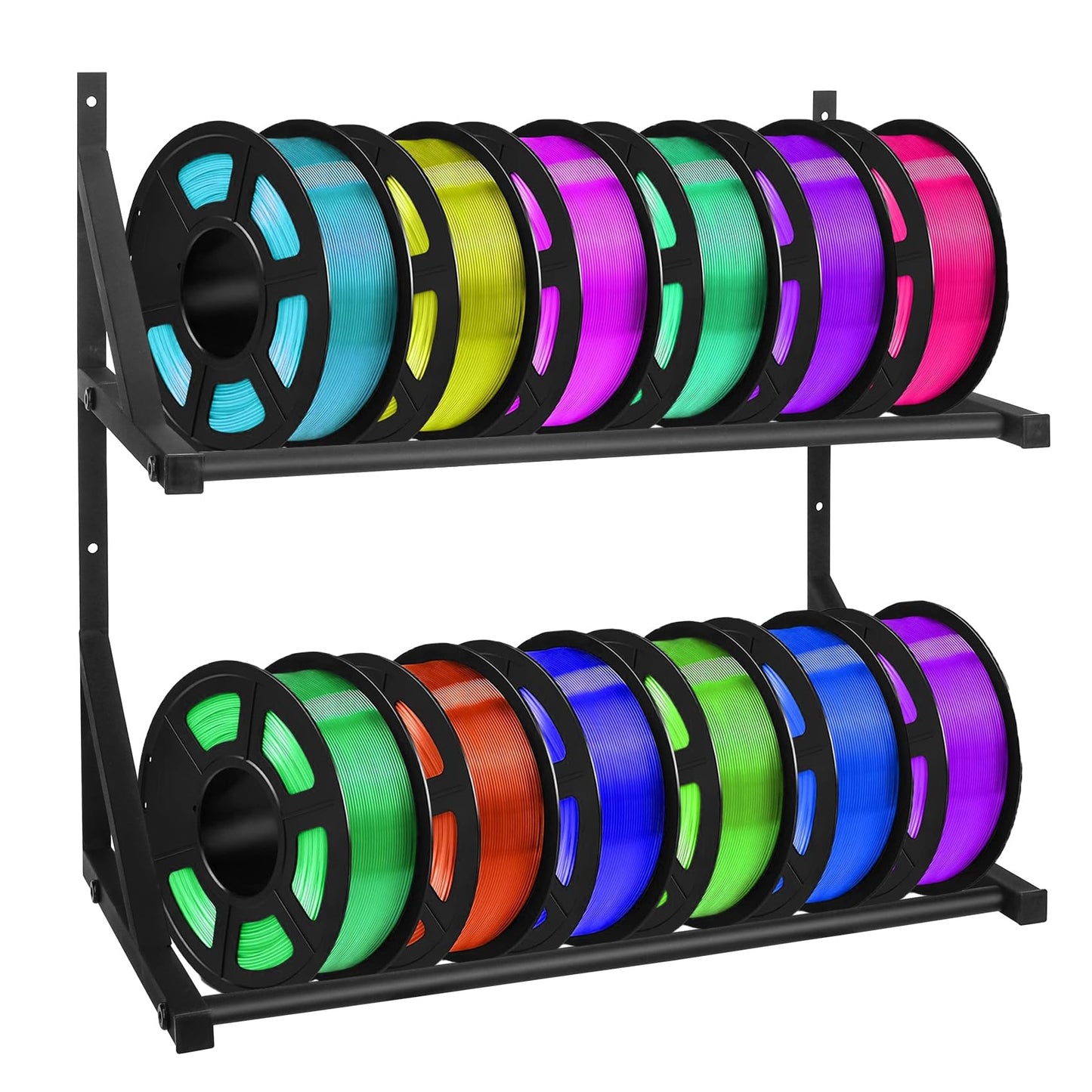 3D Printer Filament Storage Rack - Filament Spool Heavy Duty Wall Bracket Filament Storage Shelves for 3D Printer Rolling Filaments ABS/PLA/TPU/Nylon Accessories Holders （Shelf Only）