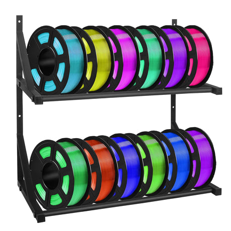 3D Printer Filament Storage Rack - Filament Spool Heavy Duty Wall Bracket Filament Storage Shelves for 3D Printer Rolling Filaments ABS/PLA/TPU/Nylon Accessories Holders （Shelf Only） JAYOBGO