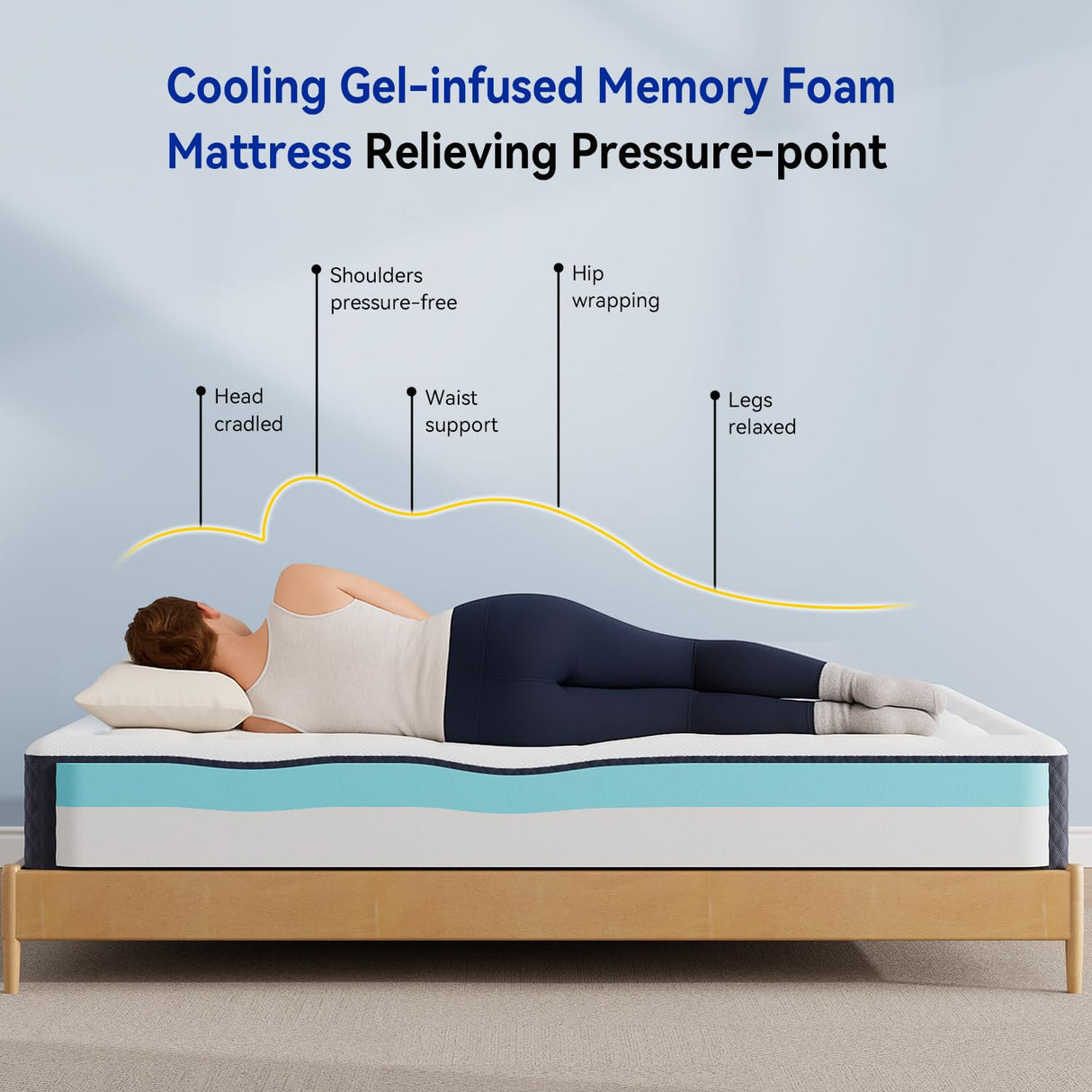 ONENICE 6 Inch Twin Mattress for Kids, Cooling Gel Memory Foam with Plush Removable Pillowtop, CertiPUR-US Certified, Fiberglass-Free, Mattress in a Box for Support & Comfort ONENICE