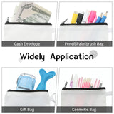 30 Pieces Sublimation Coin Purse Canvas Makeup Bag Blank Cosmetic Pouch with Zipper DIY Craft Bag Canvas Pencil Pouch Travel Cosmetic Bag Cosmetic Organizer Bag Toiletry Pouch for Travel, Black, Frienda