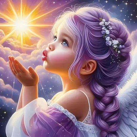 askkqtx Fairy Diamond Art Kits for Adults, Starry Sunrise Diamond Painting Kits for Beginners, DIY 5D Full Drill Crystal Rhinestone Gem Art Craft Home Decor 14x14 Inch askkqtx