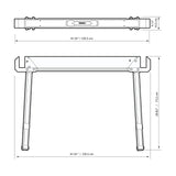 ToughBuilt - Folding Sawhorse/Jobsite Table - Sturdy, Durable, Lightweight, Heavy-Duty, 100% High Grade Steel, 41.5-Inch Easy Carry Handle - (TB-C550) ToughBuilt