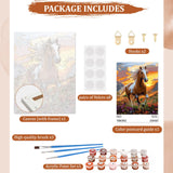 MAXBYE Horse Paint by Numbers Kit for Adults Beginner with Wooden Frame, Paint by Number Kit on Canvas, Adults' Paint by Number Kits DIY Oil Painting Kits for Gift Home Wall Decor 12x16In MAXBYE