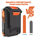 Leisuda 2 Pack 20V 3.0Ah Battery LBXR20 Compatible for Black and Decker 20V Lithium Battery LBXR20 LB20 LBX20 LB2X4020 LBXR20B-2 LBXR2020-OPE Compatible for Black Decker 20V Power Tools Leisuda