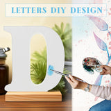 Zaruatu 6 Inch White Wood Letters Unfinished Wood Letters for Wall Decor Decorative Standing Letters White Block Letters for Wall Decoration for Craft Home Party Projects (S) Zaruatu