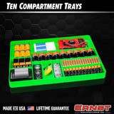 ERNST Tool Organizer Tray, Green, 10-Compartments, Storage, Garage, Workshop, Organization, Tools, Equipment, Heavy-Duty, Multi-Compartment, Durable, Industrial, Workbench, Efficient Storage Ernst Manufacturing