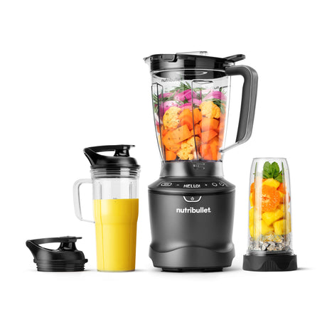 nutribullet SmartSense Blender Combo, 5-speed blender, 1400 Watt Gunmetal Gray NutriBullet