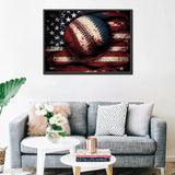 Baseball Jigsaw Puzzle 1000 Pieces Puzzles for Adults,American Flag Jigsaw Puzzles for Challenging Family Activity Games DIY Puzzle for Home Wall Decor Gifts - 20 x 27 Inches Aihonmin