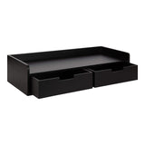 Kate and Laurel Kitt Modern Floating Shelf with Drawers, 28 x 12 x 6.5 inches, Black, Chic Floating Storage Console Table or Desk for Wall Kate and Laurel