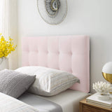 Modway Lily Biscuit Tufted Twin Performance Velvet Headboard, Pink Modway