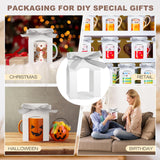 Kosiz 36 Pcs Mug Boxes Sublimation Mugs Gift Bags Mug Box Gift Box with Window Mug Boxes for Shipping Selling Gift Packaging Box for Mugs Gift Wrapping (for 11oz Mug,White, Silver) Kosiz