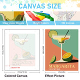 6 Pack Paint by Numbers Kit for Adults Beginners - 8x10 Inch Cocktail Adult Paint by Number Kits on Canvas, Cocktail DIY Acrylic Oil Number Painting Kits for Adults, Perfect for Gift Home Decor Offito