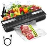 iLAFFUS Cordless Vacuum Sealer Rechargeble Dry & Moist Modes Compact Design Powerful Multi-Functional Food Vacuum Sealer Machine with Cutter for Fruits Vegetables Meat Nuts iLAFFUS