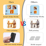 Sublimation Blanks Magnet 3x3 inch, Home Kitchen Blanks Refrigerator Magnets Bulk with 12 PCS Large Square Blanks, 12 PCS Magnet for Fridge Office Calendar Décor Personalized DIY Sublimation Items Cruzix