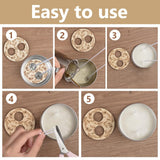 BENECREAT 6 Pcs 3 Styles Wooden Wick Centering Tool, 2.95 Inch Engraved Patterned Wick Holder, 1-Hole 2-Hole 3-Hole Candle Wick Stabilizer for Candle Making DIY BENECREAT