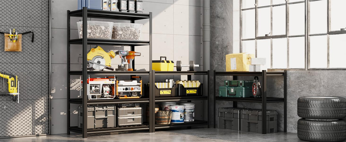 LI JIU HOME 6-Tier 55" W x 24" D x 84" H Garage Shelving 3500LBS Storage Shelves Heavy Duty Metal Shelf Unit Adjustable Basement Industrial Storage Racks (72 * 35 * 15.8) LI JIU HOME