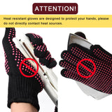 YANTAISIYU ‌2-Pack Heat-Resistant Gloves with Silicone Bumps Heat Blocking Gloves for Curling Hair Styling YANTAISIYU