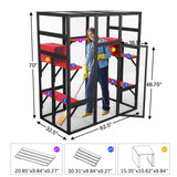 ISDAY Extra Large Wooden Catio - Outdoor Cat Enclosure with 7 Platforms & 2 Resting Boxes (Black) Generic