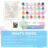 Paint by Numbers Kit for Adults- Hummingbird Adult Paint by Number Kits on Canvas for Beginners, Hummingbird DIY Acrylic Oil Number Painting Kits for Home Wall Decor Gift 16"x 20" (without Frame) Offito