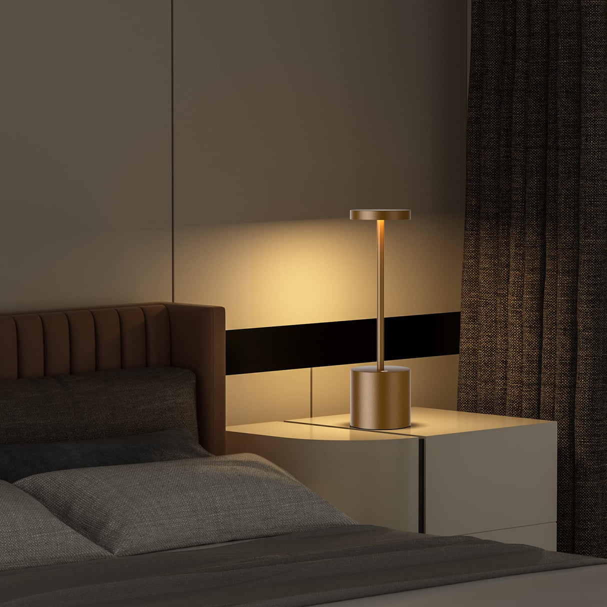 SAKRINGT 2 Pack Cordless Table Lamp Rechargeable,5000mAh Battery Powered Table Light, Dimming Portable LED Desk Lamp for Patio/Restaurant/Outdoor SAKRINGT