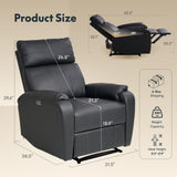 FLEXISPOT X3 Power Recliner Chair, Adjustable Electric Recliner with USB Port, Thick Cushion & Padded Back, Comfortable Faux Leather Chair for Living Room Bedroom Home Theater (Black) FLEXISPOT