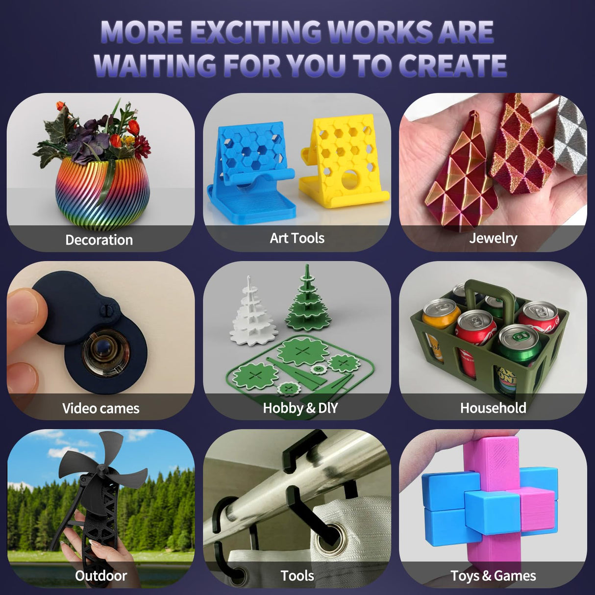 AICOPYTO ABS Filament 1.75mm, 3D Printer Filament Dimensional Accuracy +/- 0.02mm, 1KG Cardboard Spool (2.2 lbs) 3D Printing Filament Fits for Most FDM 3D Printers - ABS Black AICOPYTO