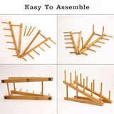 2 Pcs Wooden Puzzle Storage Rack,Jigsaw Puzzle Holder Rack for Puzzle Easel Board,Puzzle Storage Rack Organizer Shelf for Adults Craft Collection Lovers Winbar