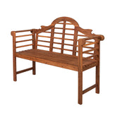JONATHAN Y BNH103A Lutyens 51.2" 3-Seat Arched 600-Lbs Support Acacia Wood Outdoor Garden Patio Bench for Garden, Lawn, Backyard, Pool, Deck, Beach, Firepit, Teak JONATHAN Y