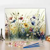 TUMOVO Paint by Numbers Wildflower DIY Adults' Paint-by-Number Kits on Canvas, 16 x 20 Inch TUMOVO