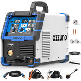 AZZUNO 200A MIG Welder,110V/220V Dual Voltage multiprocess welder,Gas Gasless MIG Welding Machine,4 in 1 Flux MIG/Solid Wire/Lift TIG/Stick ARC Welder (Grey) AZZUNO