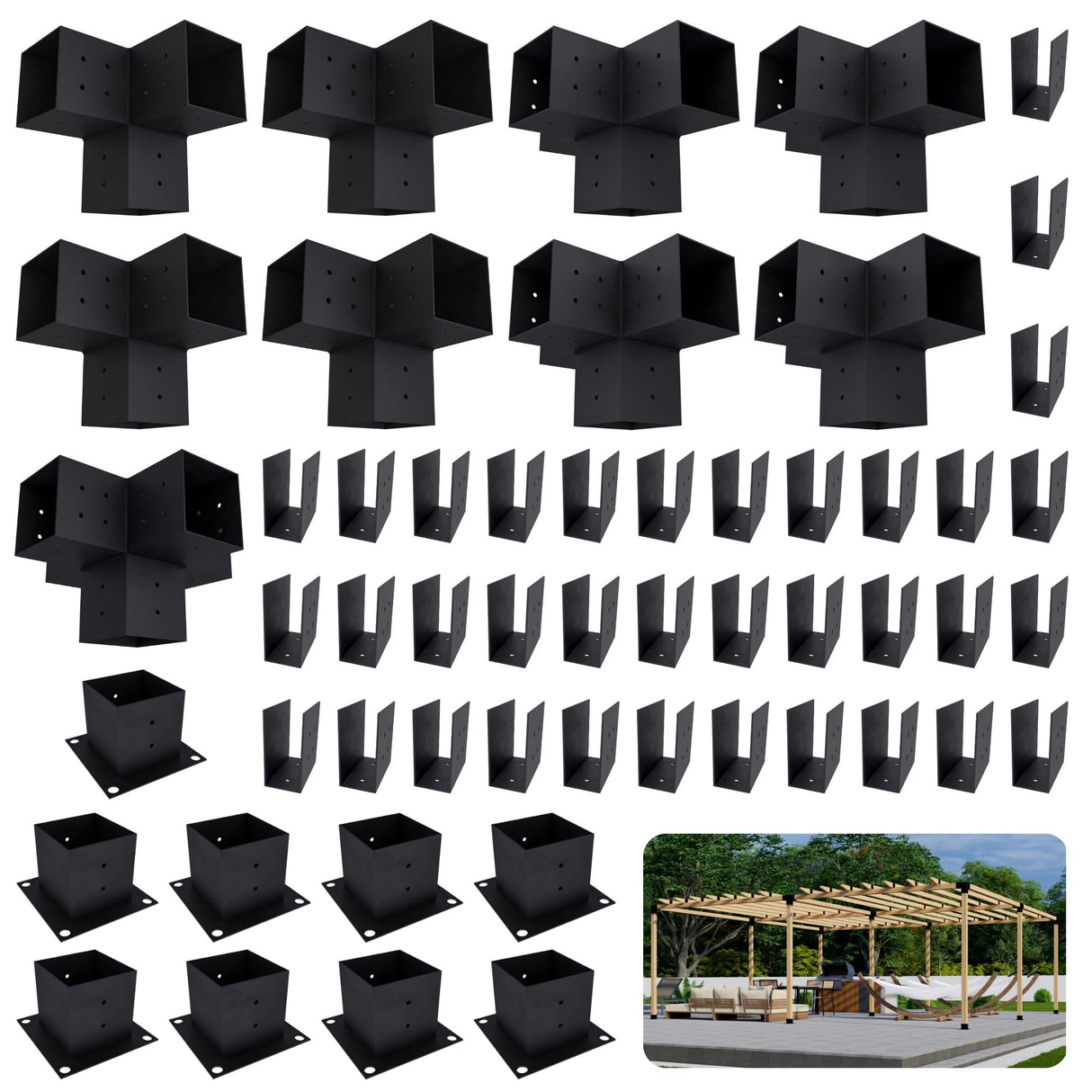 DIY Freestanding 15x20 Pergola Kit with Roof (Made in The USA with American Steel) Zen Pergolas