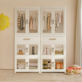 MU TU HD Large Portable Kids Closet Children's Armoire Adults Clothes Wardrobe Closet with Drawers and Doors, Collapsible Baby Costume Storage Organizer Kids Dress Up Storage Cabinet with Hanging MU TU HD